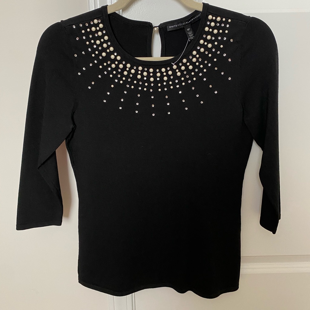 Brand New Pearl Diamond Look Sweater